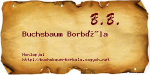 Buchsbaum Borbála névjegykártya